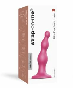 Anal Play Strap-On-Me – Beaded Dildo Plug Raspberry Pink Small -Strap-On-Me® Shop unnamed file 5148