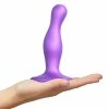 Prostate Massagers Strap-On-Me – Curvy Dildo Plug Metallic Purple Medium