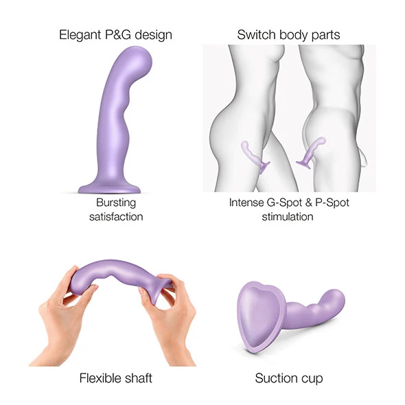 Prostate Massagers Strap-On-Me – P & G Spot Dildo Plug Metallic Lilac Large 4 Prostate Massagers Strap-On-Me – P & G Spot Dildo Plug Metallic Lilac Large - Image 4