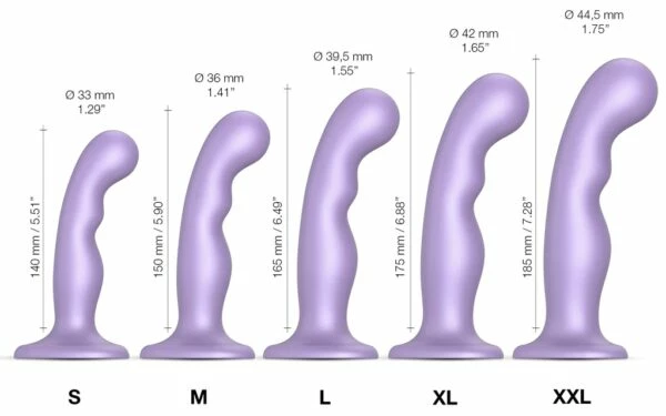 Prostate Massagers Strap-On-Me – P & G Spot Dildo Plug Metallic Lilac Large 5 Prostate Massagers Strap-On-Me – P & G Spot Dildo Plug Metallic Lilac Large - Image 5