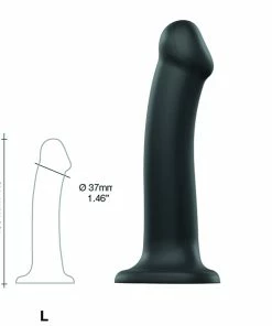 Strap-On-Me – Semi Realistic Dual Density Bendable Dildo Black Large -Strap-On-Me® Shop unnamed file 5221