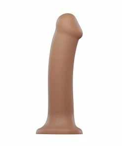 Strap-On-Me – Semi Realistic Dual Density Bendable Dildo Caramel Medium