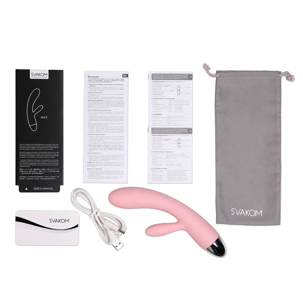 Svakom – Alice Rabbit Vibrator Pale Pink 5 Svakom – Alice Rabbit Vibrator Pale Pink - Image 5