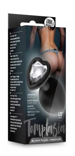 Anal Play Temptasia – Bling Medium Black Heart Butt Plug 5 Anal Play Temptasia – Bling Medium Black Heart Butt Plug - Image 5