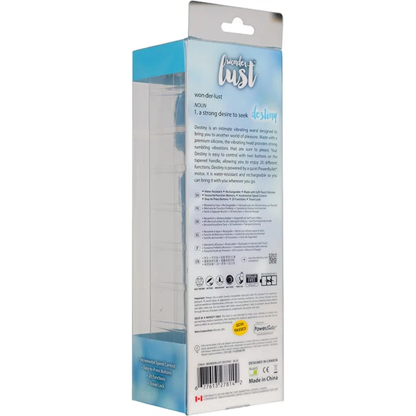 Wonderlust – Destiny Rechargeable Wand Blue 7 Wonderlust – Destiny Rechargeable Wand Blue - Image 7