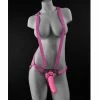 Best Couples Sex Toys Dillio – 7 Inch Strap On Suspender Harness Set – Pink