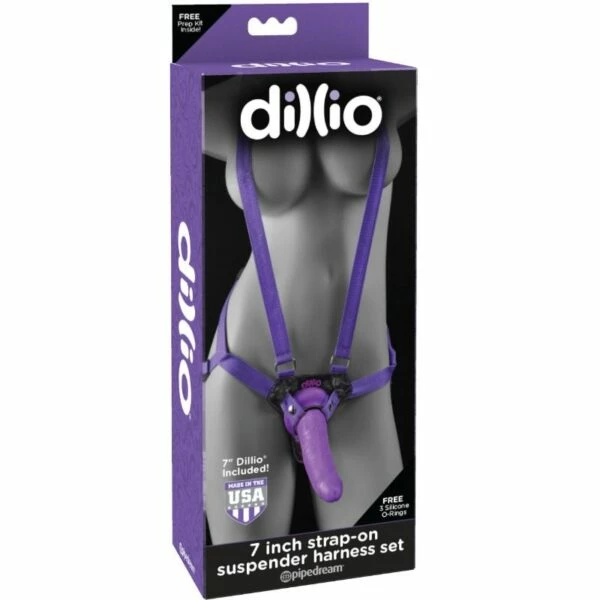 Best Couples Sex Toys Dillio – 7 Inch Strap On Suspender Harness Set – Purple 5 Best Couples Sex Toys Dillio – 7 Inch Strap On Suspender Harness Set – Purple - Image 5