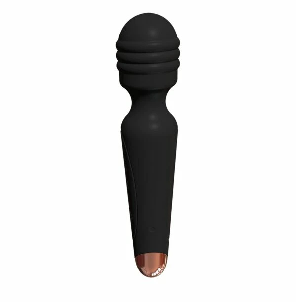 FAAK Black Silicone & Rose Gold Rechargeable Wand Vibrator 1 FAAK Black Silicone & Rose Gold Rechargeable Wand Vibrator