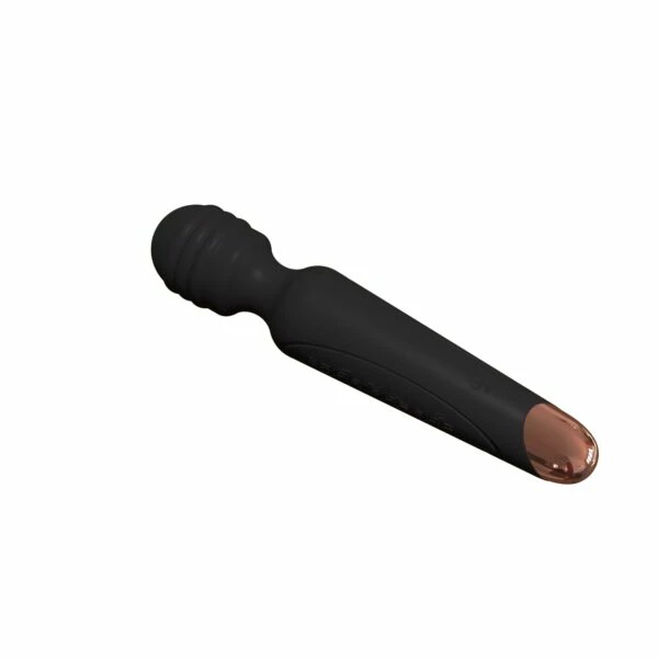 FAAK Black Silicone & Rose Gold Rechargeable Wand Vibrator 3 FAAK Black Silicone & Rose Gold Rechargeable Wand Vibrator - Image 3