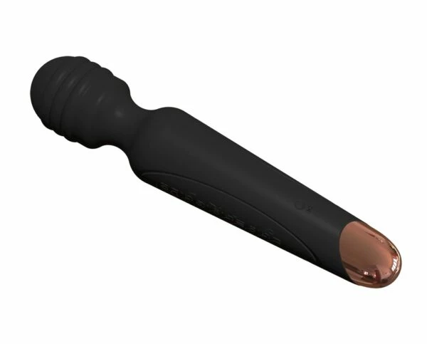FAAK Black Silicone & Rose Gold Rechargeable Wand Vibrator 4 FAAK Black Silicone & Rose Gold Rechargeable Wand Vibrator - Image 4