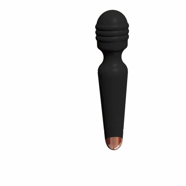 FAAK Black Silicone & Rose Gold Rechargeable Wand Vibrator 5 FAAK Black Silicone & Rose Gold Rechargeable Wand Vibrator - Image 5