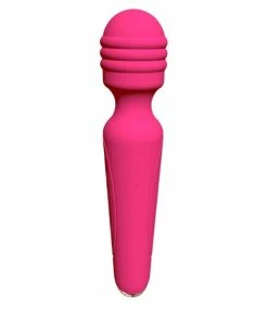 FAAK Pink Silicone & Rose Gold Rechargeable Wand Vibrator