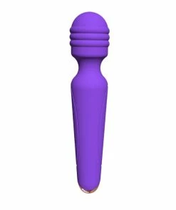 FAAK Purple Silicone & Rose Gold Rechargeable Wand Vibrator