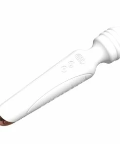 FAAK White Silicone & Rose Gold Rechargeable Wand Vibrator -Strap-On-Me® Shop unnamed file 889