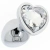 Fetish Art – Bejewelled Clear Heart Jewelled Butt Plug – Medium